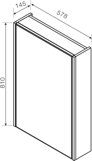 Зеркало-шкаф Roca UP 60 L, белое, с подсветкой