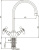 Смеситель для кухни Paini Liberty 17CR572LMKM