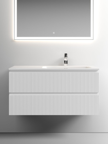 Тумба с раковиной Sancos Snob T 100 Bianco правая SNT100RW, подвесная