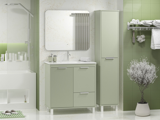 Тумба с раковиной Brevita Risacca Pistachio 80