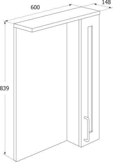 Мебель для ванной Iddis New Sena 60, напольная, белая, дерево