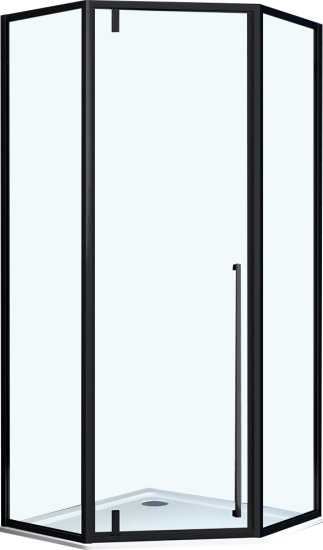 Душевой уголок Vincea Penta VSP-3P900CLB 90x90, профиль черный, стекло прозрачное