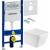 Инсталляция Geberit Duofix Delta 458.149.21.1 с кнопкой + унитаз подвесной Vincea Q-Line VT1-12T