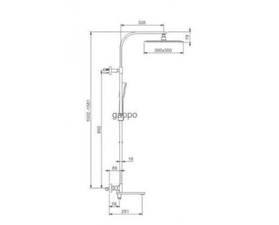 Душевая стойка Gappo G2483-40 термостат