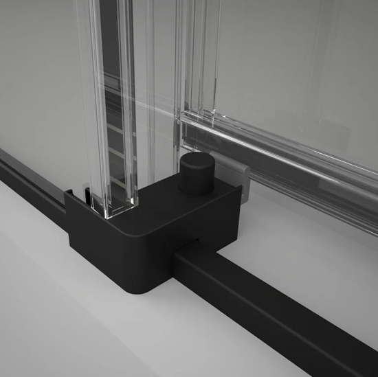 Душевой уголок Veconi Rovigo RV-075B 120x80, профиль черный матовый