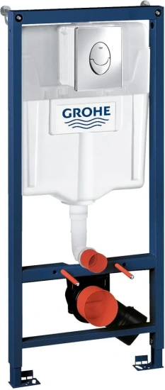 Инсталляция Grohe Rapid SL 38721001 с кнопкой смыва + унитаз подвесной WeltWasser Gelbach 004 GL-WT