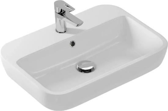 Мебель для ванной Runo Вудлайн 85, скандинавский дуб, раковина Caspia 60 Square