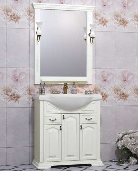 Тумба с раковиной Opadiris Риспекто 80 слоновая кость