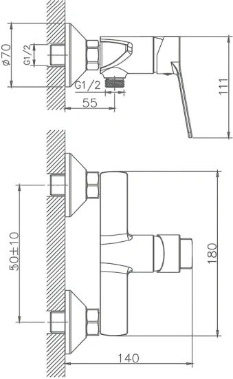 Гигиенический душ Haiba HB559 со смесителем
