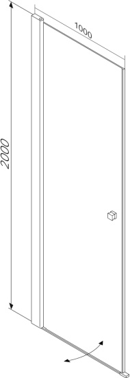 Душевая дверь в нишу AM.PM Inspire S W51G-D100-200-CT 100 см