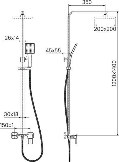 Душевая стойка Iddis Bild BILSB1Fi06