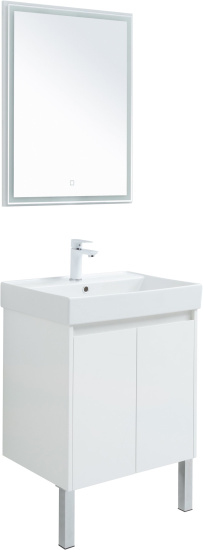 Мебель для ванной Aquanet Nova Lite 60 белый глянец, с дверками