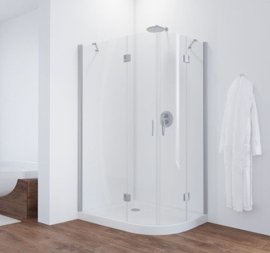 Душевой уголок Vegas Glass AFS-F 110*100 07 01 L профиль матовый хром, стекло прозрачное