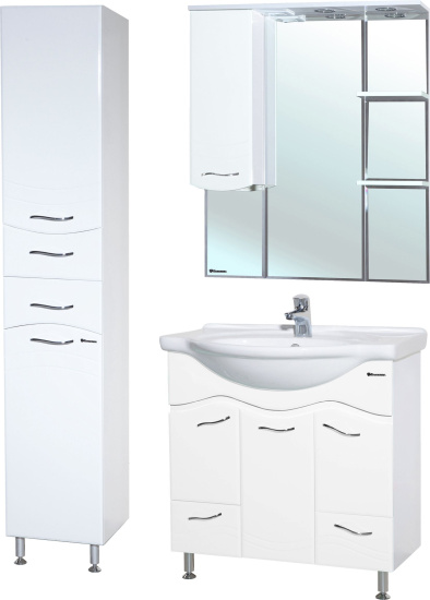 Зеркало Bellezza Мари 85 L белое