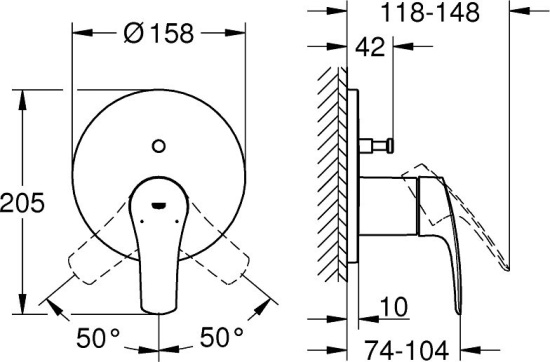 Смеситель для ванны Grohe Essence Pro 24043003