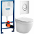 Инсталляция Grohe Rapid SL 38721001 с кнопкой + унитаз подвесной WeltWasser Heimbach 043 GL-WT