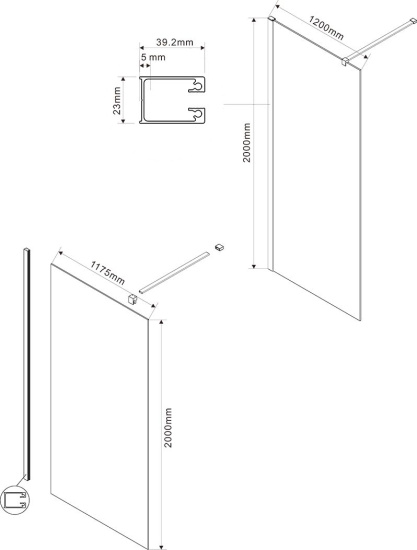 Душевая перегородка Vincea Walk-in VSW-1H120CL 120 см, профиль хром, стекло прозрачное