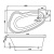 Акриловая ванна Vagnerplast Avona 150x90 R