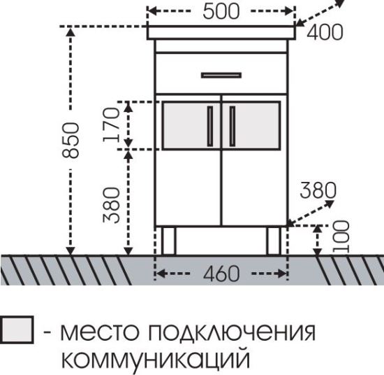Мебель для ванной СанТа Дублин 50 с 1 ящиком