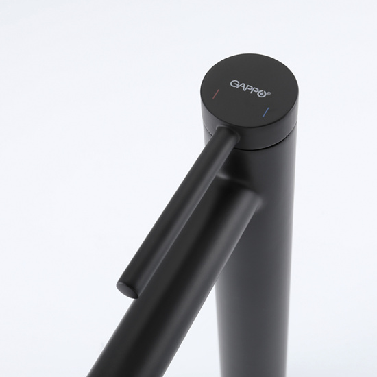 Смеситель для раковины высокий Gappo G1006-26, черный