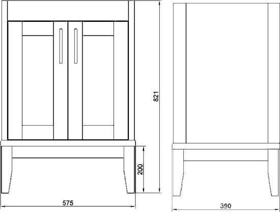 Мебель для ванной ValenHouse Эйвори 60 белая