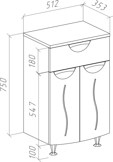 Тумба Bellezza Глория 50