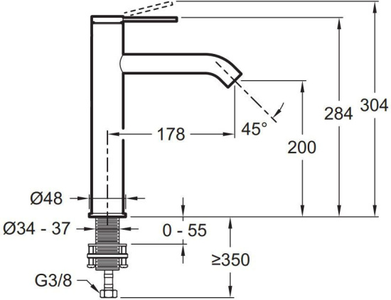 Смеситель для раковины Jacob Delafon Grands Boulevards E77959-4AND-CP