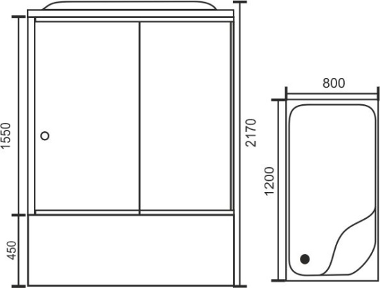 Душевая кабина Royal Bath RB 8120BP1-T R