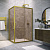 Душевой уголок Vegas Glass ZP+ZPV NOVO h2000 140*90 03 05, профиль золото матовое, стекло бронза