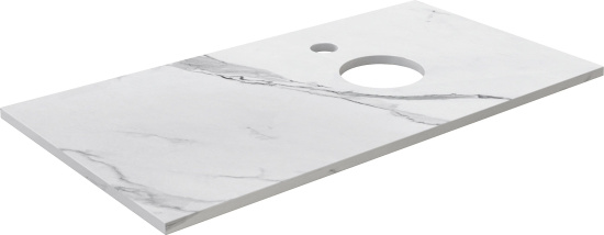 Мебель для ванной Diwo Элиста 100 белый мрамор, с раковиной Moduo 50 Square