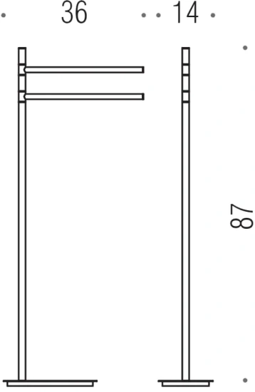 Полотенцедержатель Colombo Design Square B9901.BM