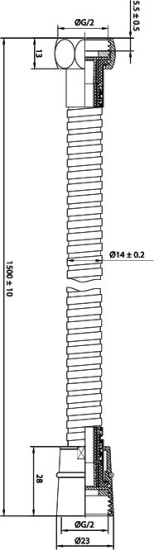 Душевой шланг Iddis 030S15Bi19 150 см