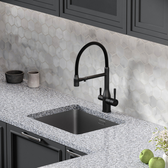 Смеситель для кухни Sancos Garda SC4009MB, матовый черный