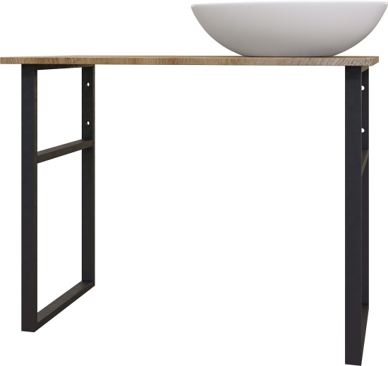 Консоль Diwo Элиста 100 светлое дерево, с раковиной Moduo 55 Leaf