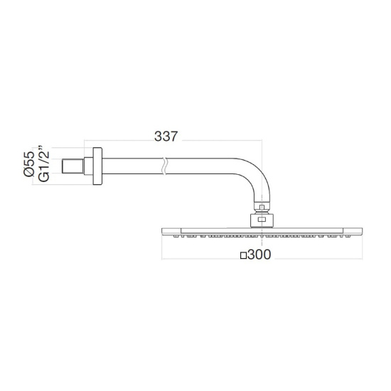 Верхний душ Webert AC0842560, черный