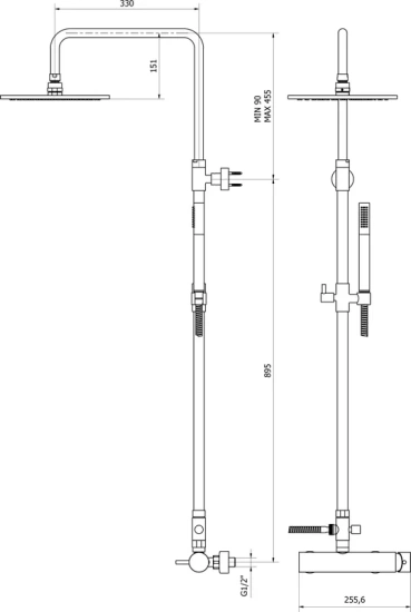 Душевая стойка IB Rubinetterie Milanotorino MT127CC chrome