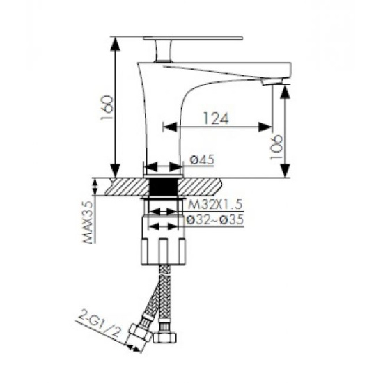 Смеситель для раковины Kaiser Star 02011