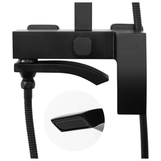 Душевая стойка Hansberge H5077BL, черный