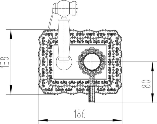 Гигиенический душ Milacio Vitoria MC.800.BBR со смесителем, с внутренней частью
