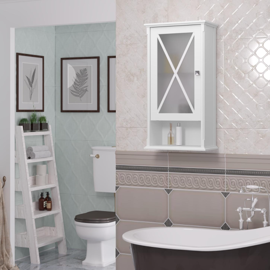 Шкаф подвесной Opadiris Палермо 46 белый матовый, левый