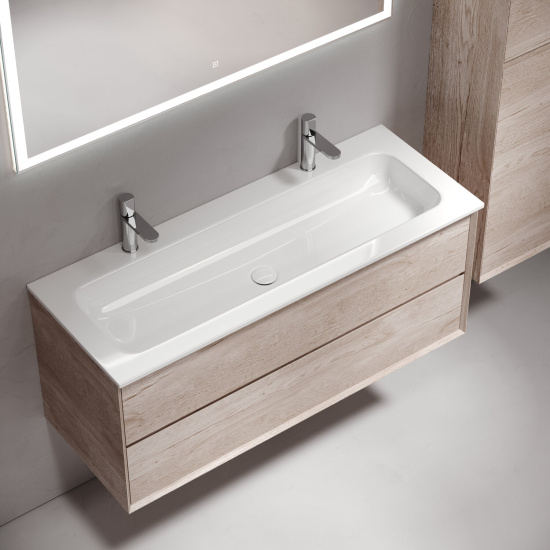 Тумба с раковиной Sancos Marmi 2.0 120 дуб галифакс натуральный, MR2.0120EG