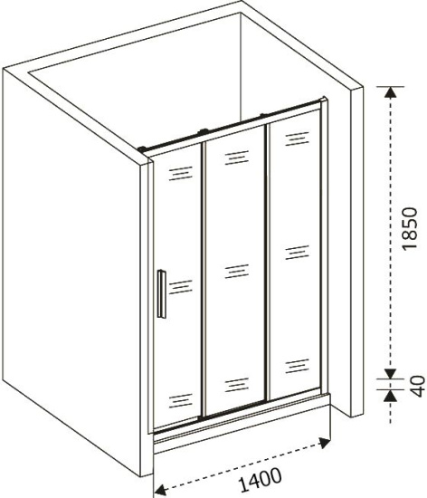Душевая дверь в нишу Good Door Orion WTW-140-C-CH
