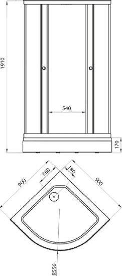 Душевой уголок Triton Стандарт 90х90 А узоры
