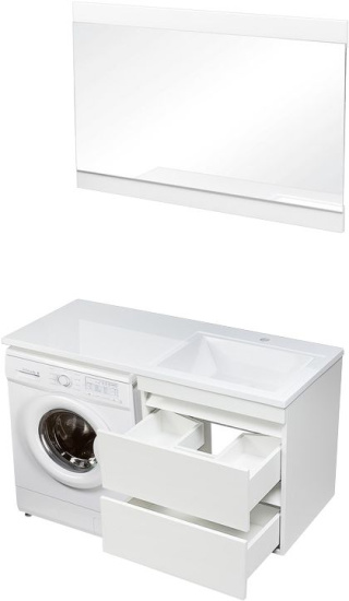 Мебель для ванной Style Line Даллас 120 Люкс Plus подвесная, белая, эмаль