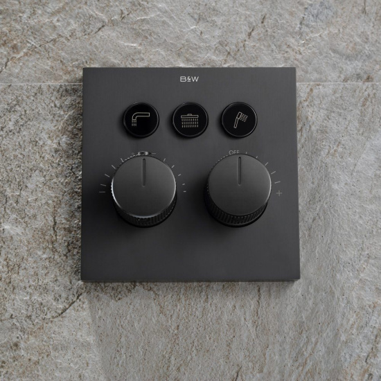 Душевая система  Black&White Universe 7567GM с изливом, термостат