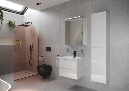 Тумба с раковиной Sancos Libra 60 белый глянец