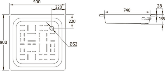 Поддон для душа BLB CF90 90 см