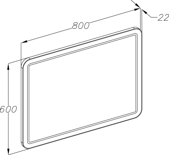 Зеркало Opadiris Элеганс 80 с подсветкой