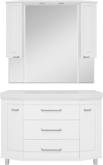 Тумба с раковиной Misty Терра 110 белая