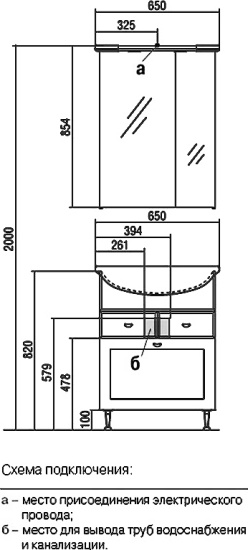 Зеркало-шкаф Aquaton Норма